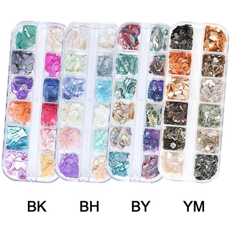 3d Abalone Kabuğu Düzensiz Nail Art Süslemeleri