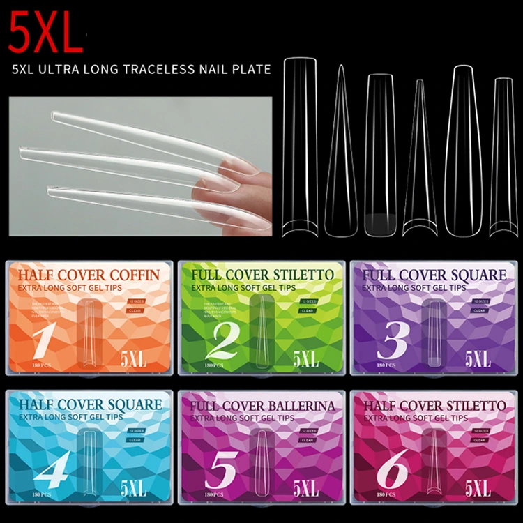5xl ultra uzun tırnak uçları