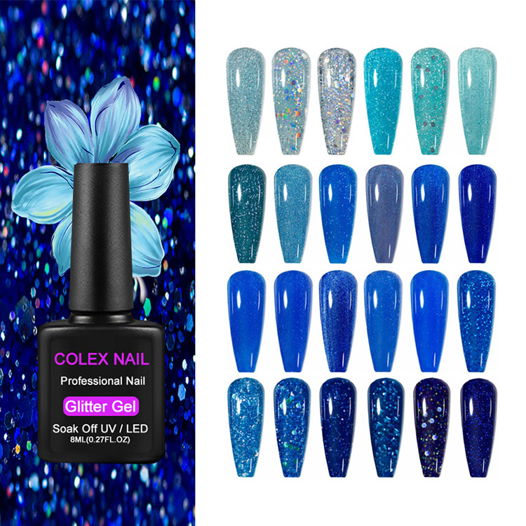 8ml mavi parıltı jel cilası
